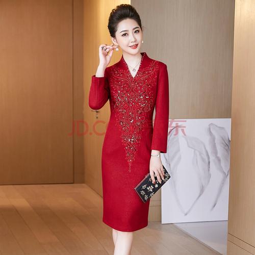 夏天女儿出嫁儿子结婚妈妈穿的喜庆衣服礼服年婚宴装连衣裙高贵参加