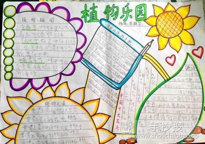 关于植物园的手抄报