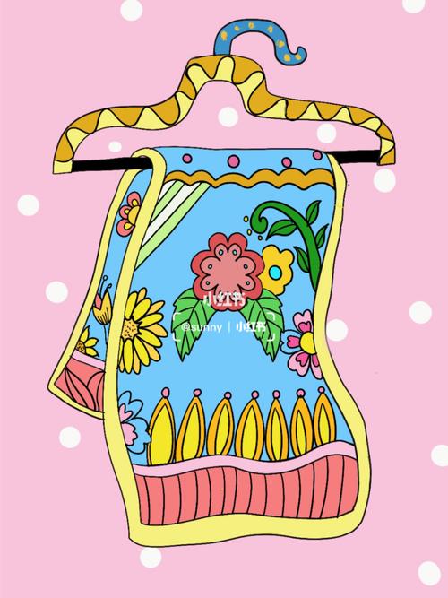 原创儿童画 马克笔 花毛巾 简笔画_简笔画_马克笔_画个简笔画_母婴