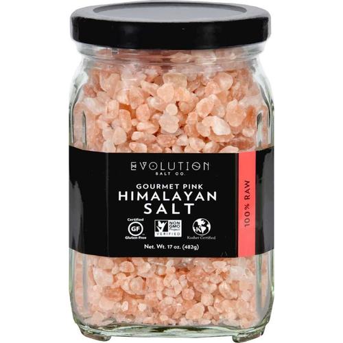 evolution salt company - 喜马拉雅食家粗糙的桃红色盐 - 17盎司