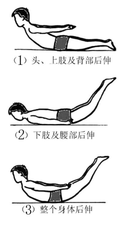 "小燕飞",就是模拟燕子飞行姿势,可以充分锻炼腰背部的肌肉和韧带