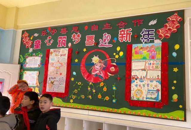 童心筑梦喜迎新年——浔阳小学开展迎新年黑板报评选活动