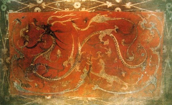 柿园汉墓(梁共王墓)墓室顶部壁画(原壁画影像资料)