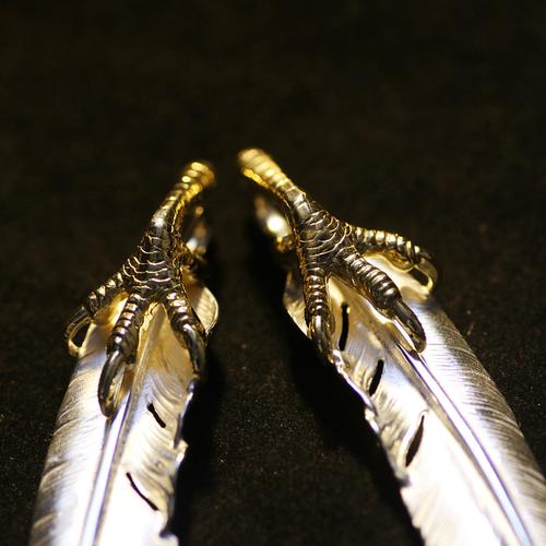 制作手工羽毛纯银鹰爪银匠高桥一休