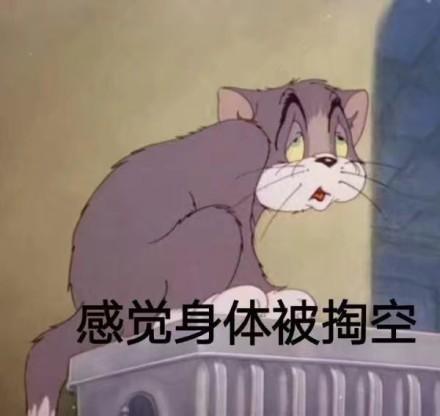 感觉身体被掏空 - 一组猫与老鼠表情包 _猫和老鼠_卡通表情