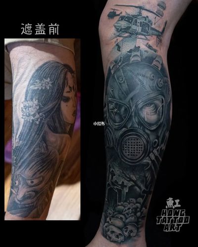 失败纹身修改|纹身遮盖|暗黑纹身|暴力美学_纹身_骷髅