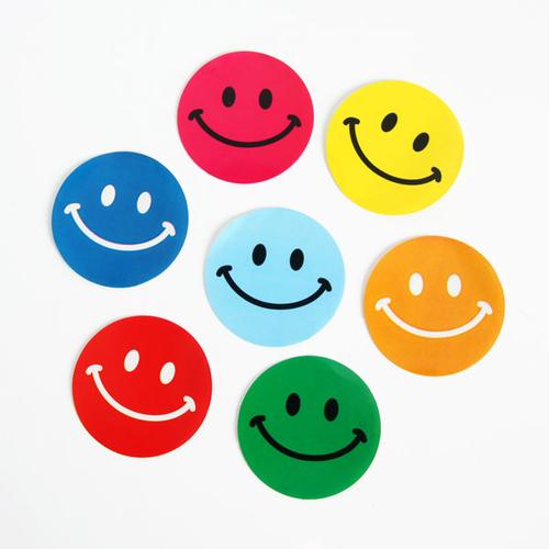圆形笑脸卷装贴纸--大贸商趣味文具 2个/套
