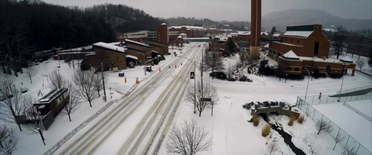 欧洲冬天雪景小镇