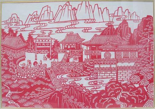 有山水剪纸的图案能发给我么?