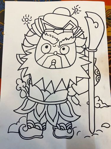 每天学一幅简笔画-新年画门神的画法