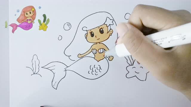 美人鱼怎么画?