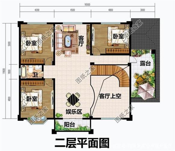二层自建挑空别墅效果图,现代感十足,亲戚朋友看了都