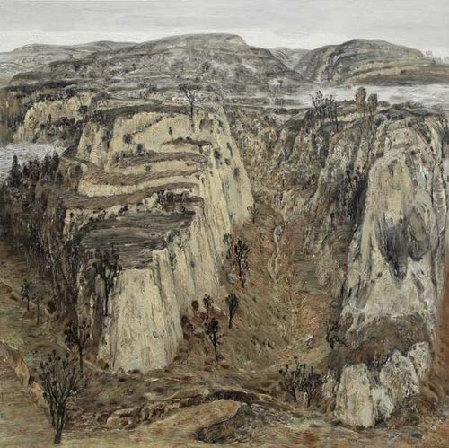 ▲我家住在黄土高坡 100cm×100cm 2015年