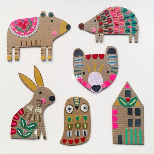 废旧纸壳也可以做手工—一组手工素材