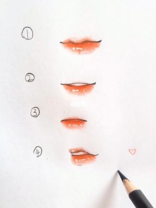 教你画简单几种古风嘴唇_古风_简笔画_教程_简笔画教程_文化_绘画