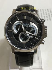 男士手表卡西欧正品三眼石英表