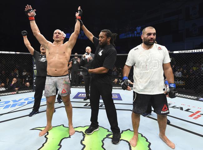 ufc fight night 133:拳法大战桑托斯判定终获胜