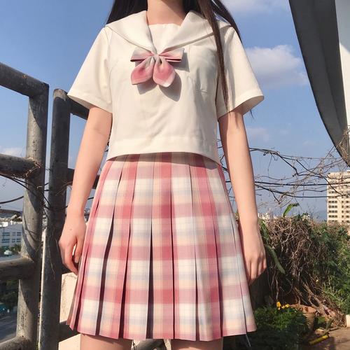 小椿jk制服格裙正版套装日系学院百搭短裙半身裙