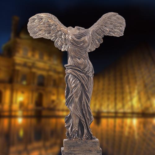 等比复原希腊胜利女神雕塑人物模型复古摆件酒吧摆件