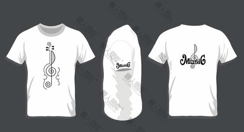 白色t恤服装模板-干净白色t恤证件照服装模板psd免费