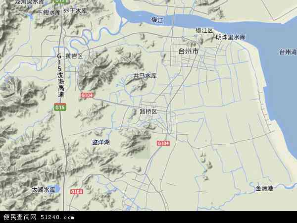 中国浙江省台州市路桥区地图(卫星地图)