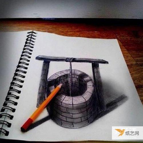 充满创意的3d立体画作品图片跃然纸上的画作