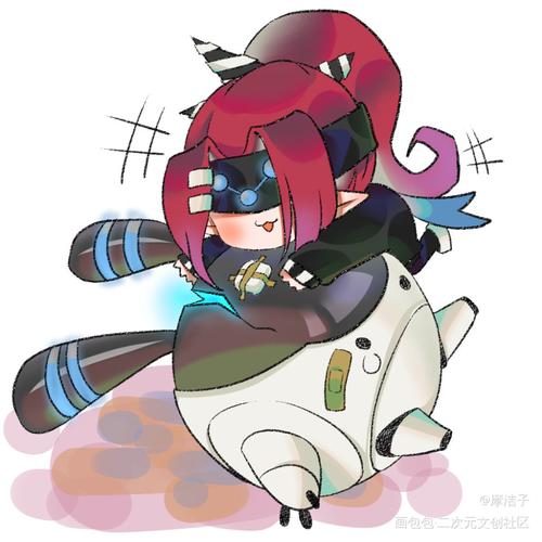 裁判球终结者_凹凸世界雷德q版平涂头像绘画作品