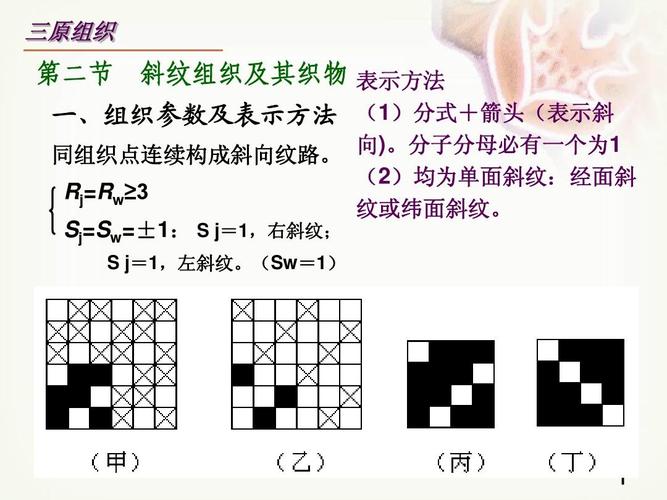 第二节 斜纹组织及其织物