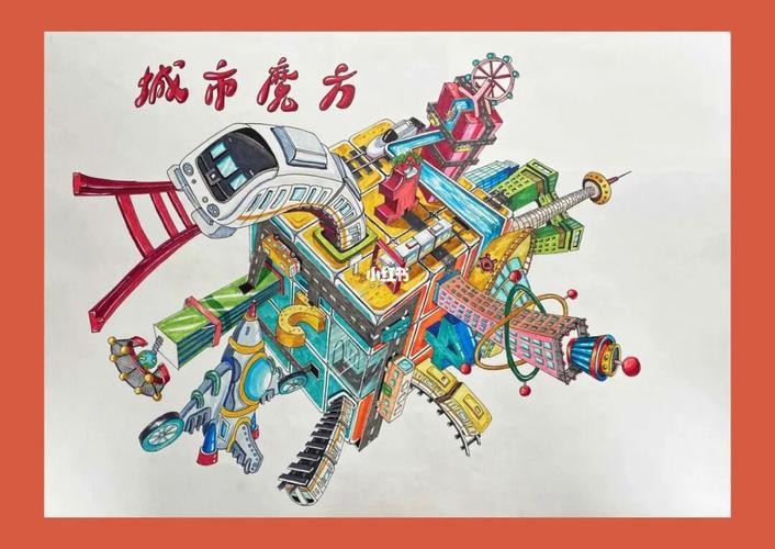 科幻画!未来城市建筑!马克笔!