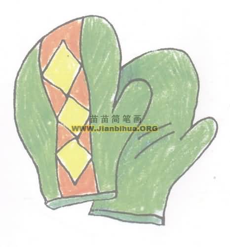 手套简笔画图片教程