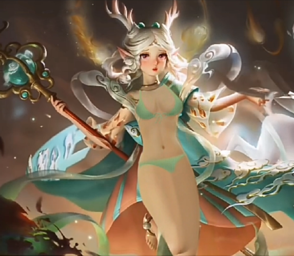 《王者荣耀》瑶妹妹遇见神鹿去衣图无码高清福利图