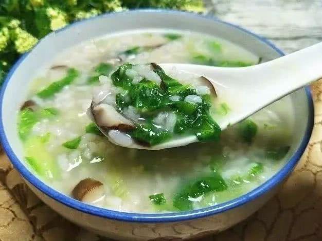 香菇青菜粥饭