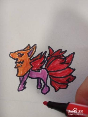 九尾狐怎么画简单又漂亮