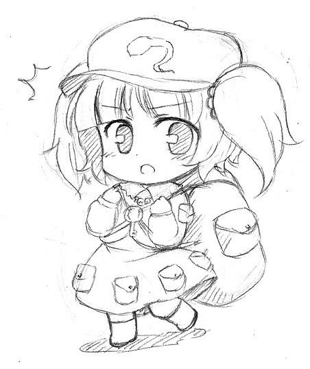 男生q版人物简笔画教程