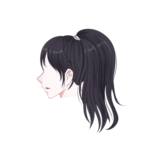【触漫专用】素材 侧脸发型 男 古风 免扣 素材来自上善三千大又圆