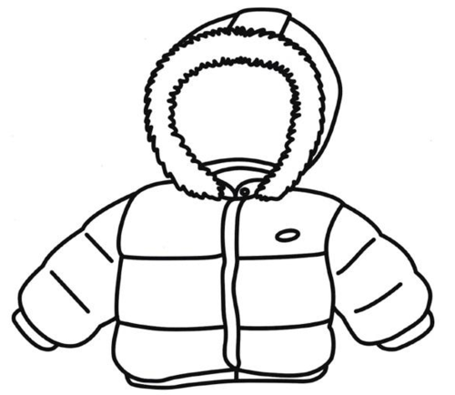 儿童棉衣简笔画图片 穿冬装的小男孩简笔画