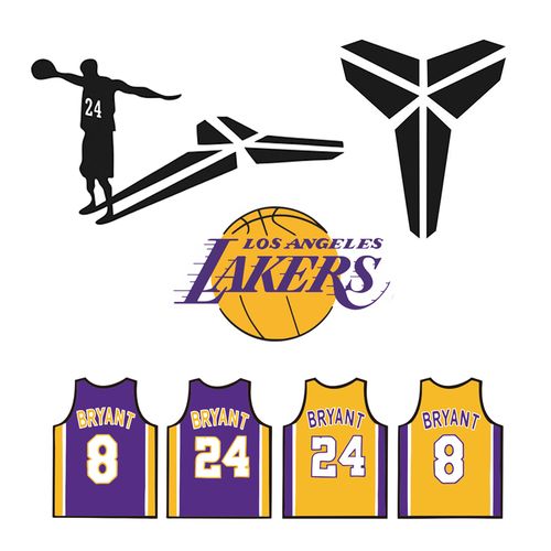 热销科比8号球衣_科比车贴logo标志湖人球衣24号8贴纸反光纪念黑曼巴