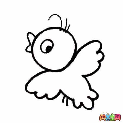 飞翔的小鸟简笔画图片
