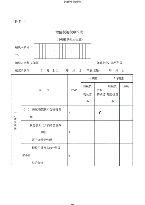 小规模申报表模板.doc 3页
