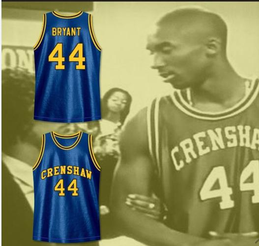 科比bryant特里hightower 44 crenshaw高中蓝色篮球泽西刺绣球衣商品
