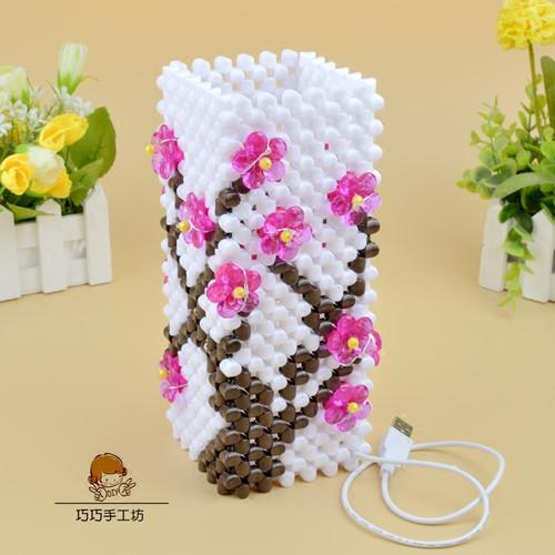 台灯果盘抽纸盒发财树散珠子饰品y材料包吊坠花瓶手工串珠花瓶di_7折