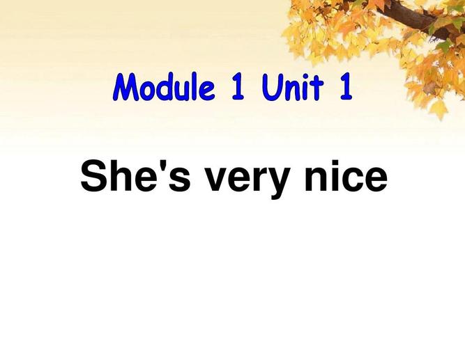 外研版(一起)三下module 1 unit 1《she"s very nice》ppt课件4