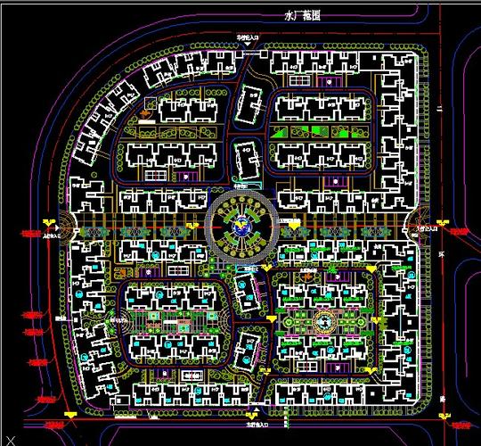 重庆某住宅小区总图 以花园洋房 别墅为主