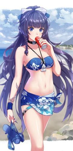 4k手机竖屏分辨率1440x2960崩坏学园3雷电芽衣超性感泳装壁纸