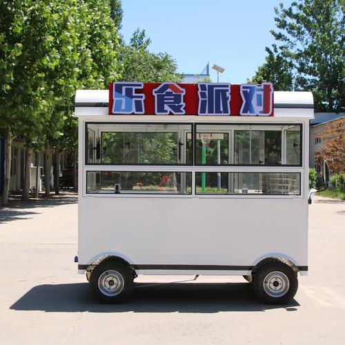 供应批量 大型小吃车 流动餐车 移动餐车 四轮电动炸串车