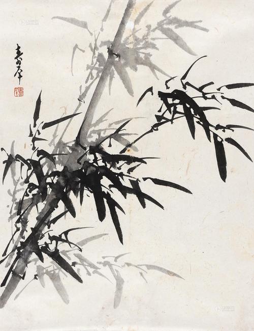 1922 墨竹图 镜心 设色纸本