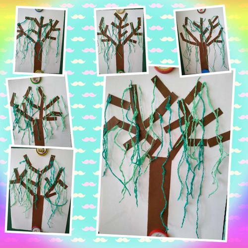 我们的柳树做好了,一起来欣赏吧!