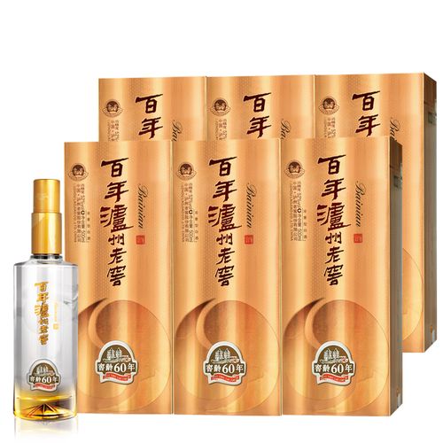 泸州老窖百年窖龄60年整箱装浓香型白酒52度高度白酒500ml6