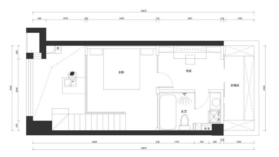 40平loft单身公寓现代极简风黑白灰的设计格调满满