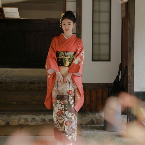 限时赏味神明少女日本和服清新摄影复古小振袖